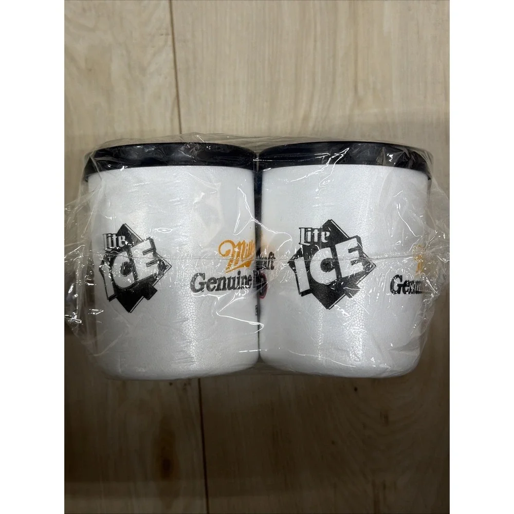 Vintage Miller Lite Styrofoam Beer Can Koozie Lot of 4  coozie light foam Lifoam